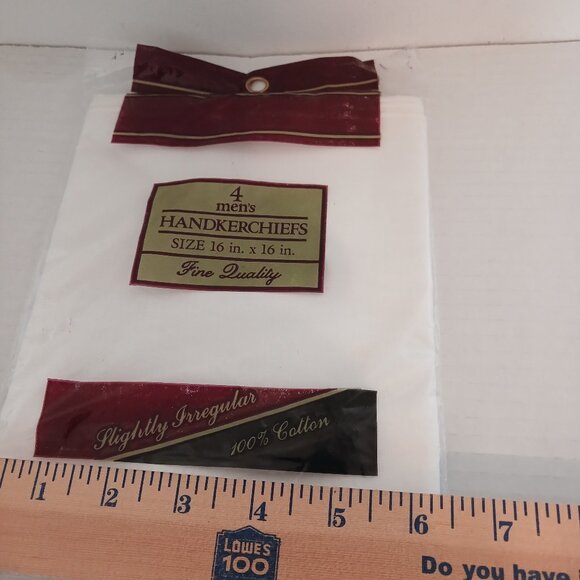 NEW Men's Handkerchiefs Bundle 100% Cotton 3 Packages of 4 Slightly Irregular - Picture 4 of 5